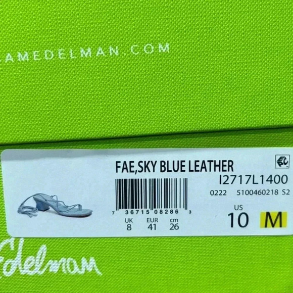 Sam Edelman Fae Sky Blue Leather Sandal NWT - Picture 2 of 7
